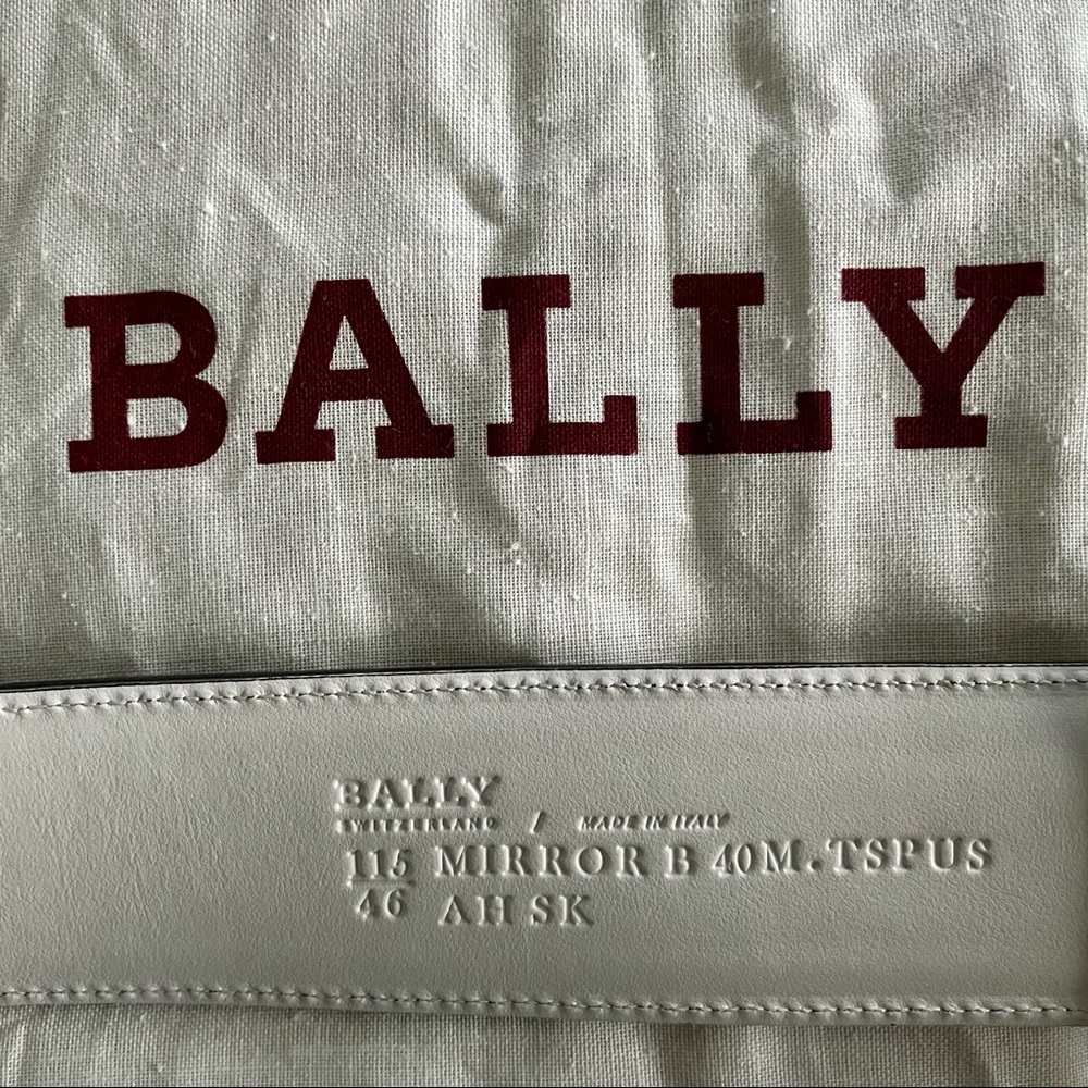 Nwt Bally Mirror B Snake Embossed Reversible Belt - image 5
